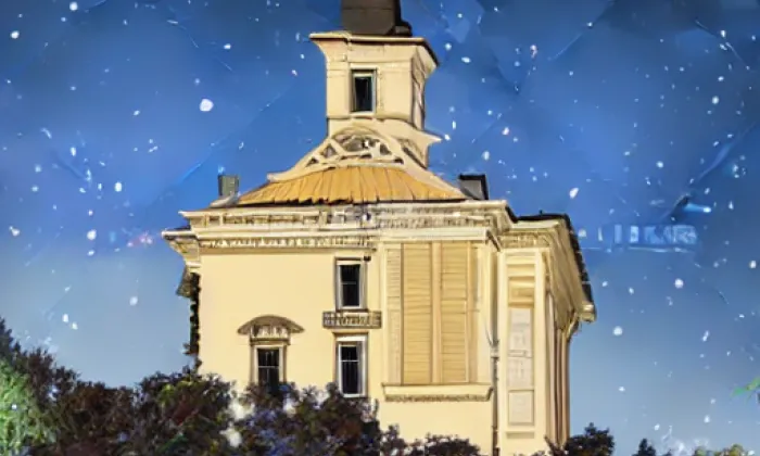 kostel svatého Marka (Benetice) – noc