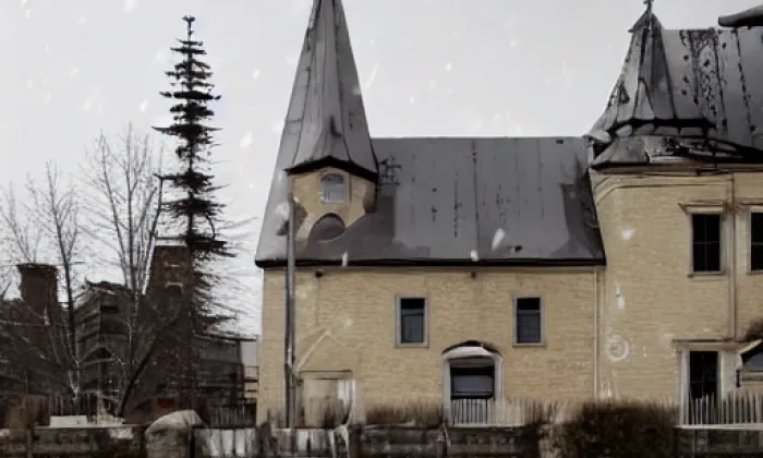 kostel svatého Marka (Střítež) – zima