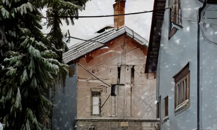 Kostel svatého Martina (Údrnice) – winter