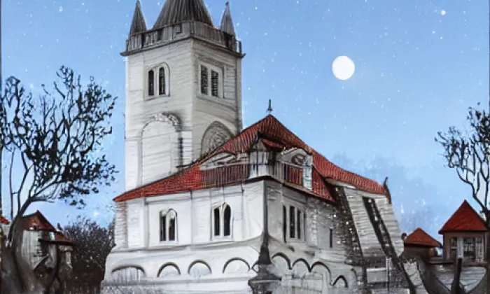 Kostel svatého Martina (Řepy) – noc