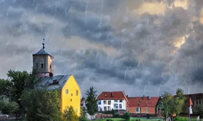 kostel svatého Martina (Dolní Benešov) – autumn