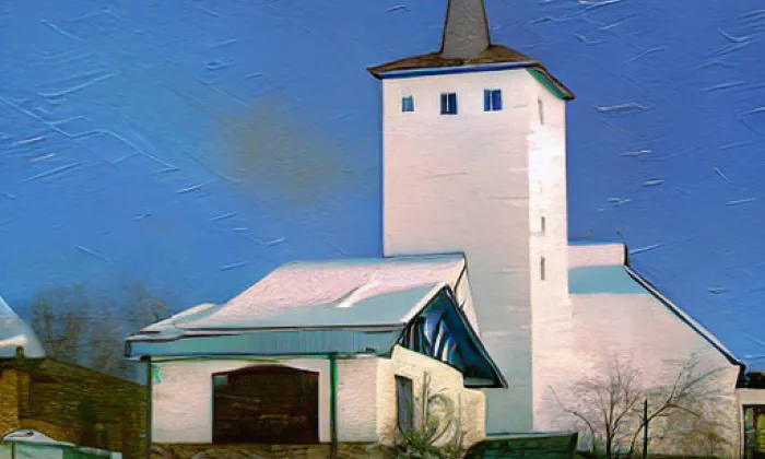 kostel svatého Martina (Dolní Loučky) – winter