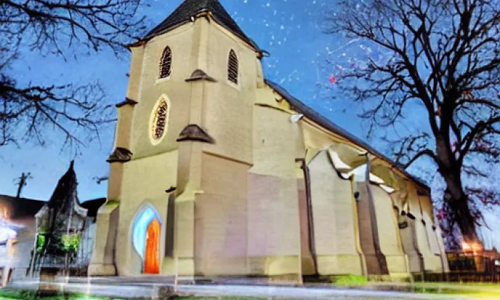 kostel svatého Martina (Kralice nad Oslavou) – noc