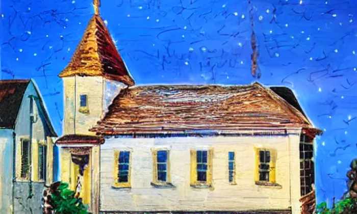 Kostel svatého Martina (Luštěnice) – noc