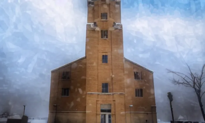 Kostel svatého Martina (Mšeno) – zima