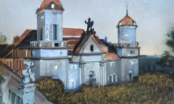 Kostel svatého Martina (Polná na Šumavě) – noc