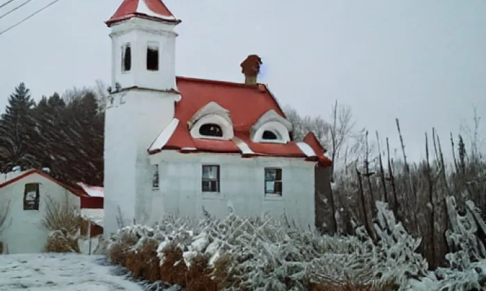 Kostel svatého Martina (Polná na Šumavě) – zima