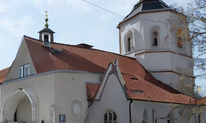 Kostel svatého Martina (Radomyšl) – akvarel
