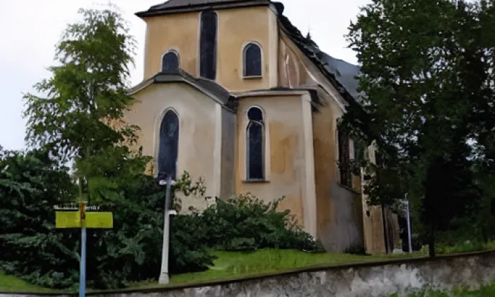 Kostel svatého Martina (Velemín) – akvarel