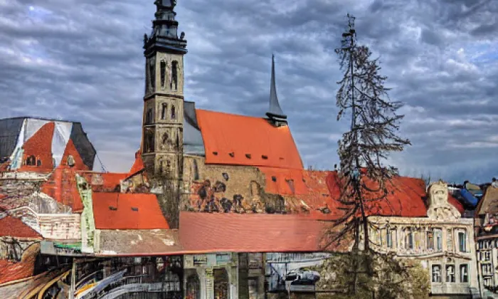 Kostel svatého Martina (Vidhostice) – noc