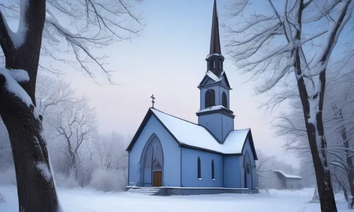Kostel svatého Martina (Zbečno) – winter