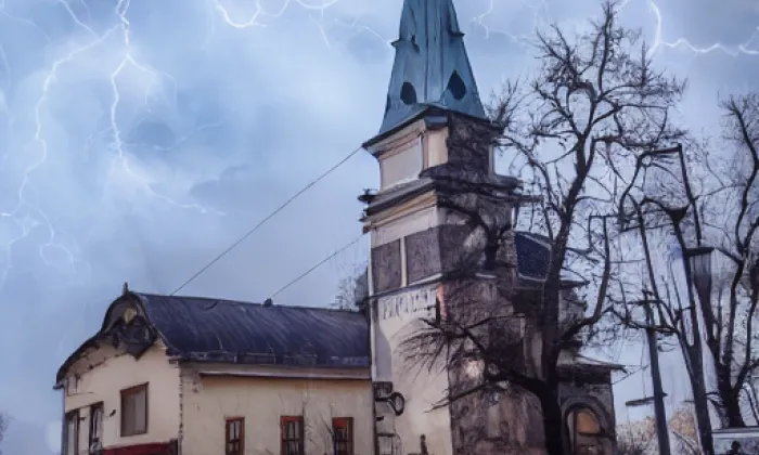 Kostel svatého Martina a Prokopa (Karlík) – autumn