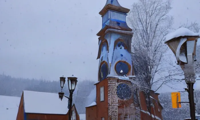 Kostel svatého Martina a Prokopa (Karlík) – winter