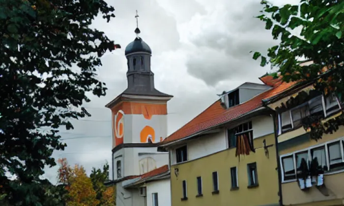 Kostel svatého Martina a Prokopa (Lobzy) – autumn
