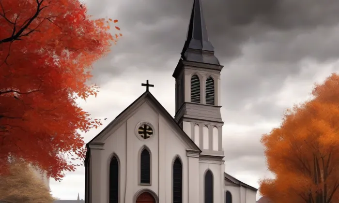 Kostel svatého Martina z Tours (Líbeznice) – autumn