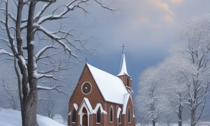 Kostel svatého Martina z Tours (Líbeznice) – winter