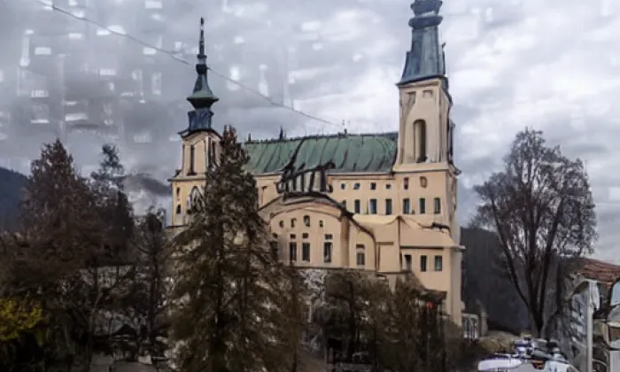 kostel svatého Martina z Tours (Zbýšov) – winter