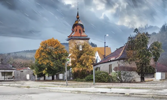 kostel svatého Matouše (Lipoltice) – autumn