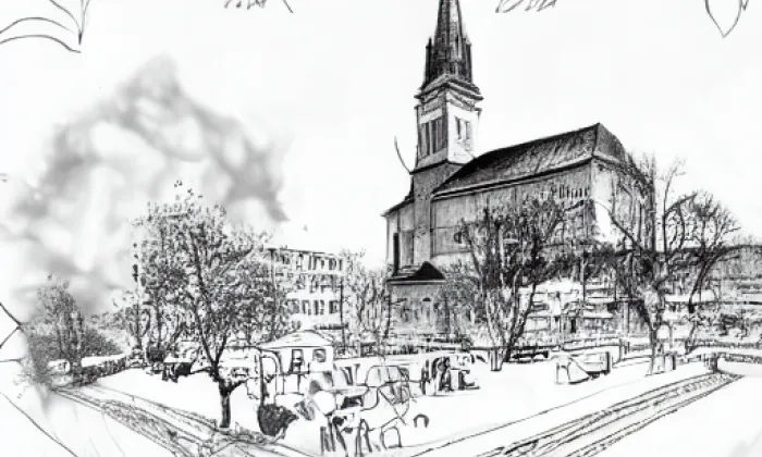 Kostel svatého Michaela (Chožov) – zima