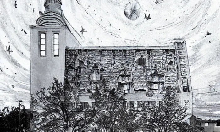 kostel svatého Michaela (Děčín XXIV-Krásný Studenec) – noc