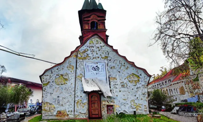 Kostel svatého Michaela (Nová Role) – zima