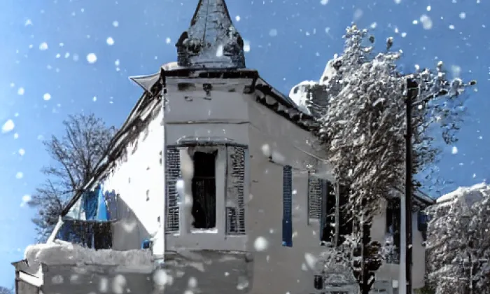 Kostel svatého Michaela archanděla (Smržovka) – zima