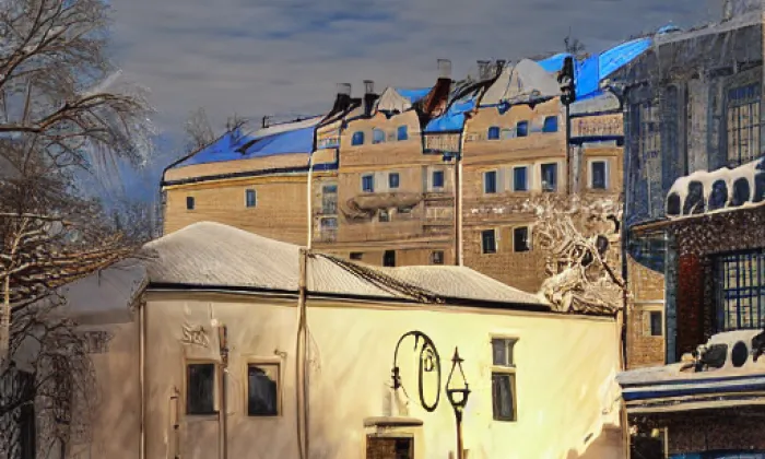 Kostel svatého Michaela archanděla (Praha-Podolí) – winter