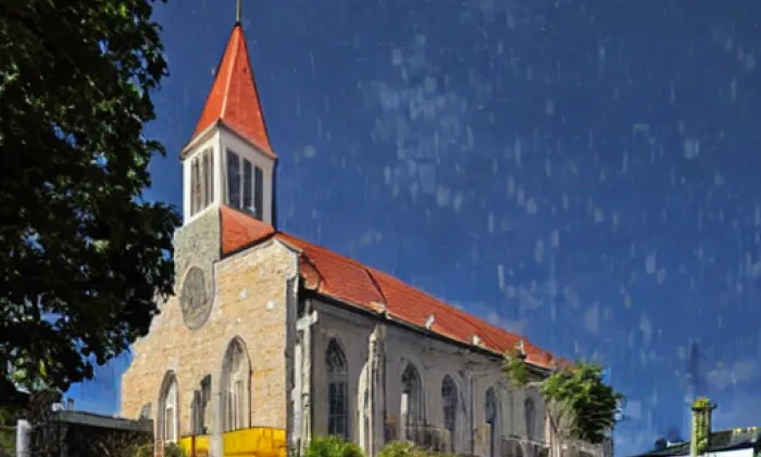 Kostel svatého Michaela archanděla (Dolní Poustevna) – noc