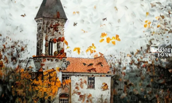 Kostel svatého Michaela archanděla (Zlovědice) – autumn