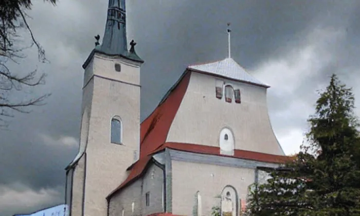 Kostel svatého Michaela archanděla (Bitozeves) – autumn