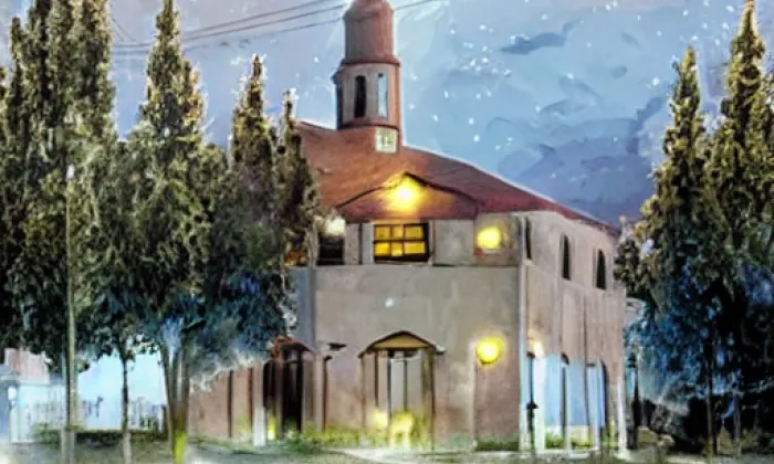 kostel svatého Michaela archanděla (Dyjákovice) – noc