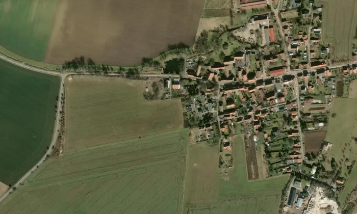 Kostel svatého Michala – letecký pohled