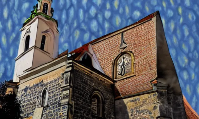 Kostel svatého Michala (Praha) – akvarel