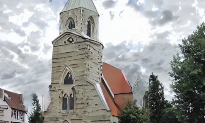 Kostel svatého Michala (Vrbno pod Pradědem) – noc