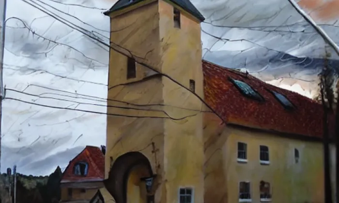 Kostel svatého Mikuláše (Úboč) – autumn