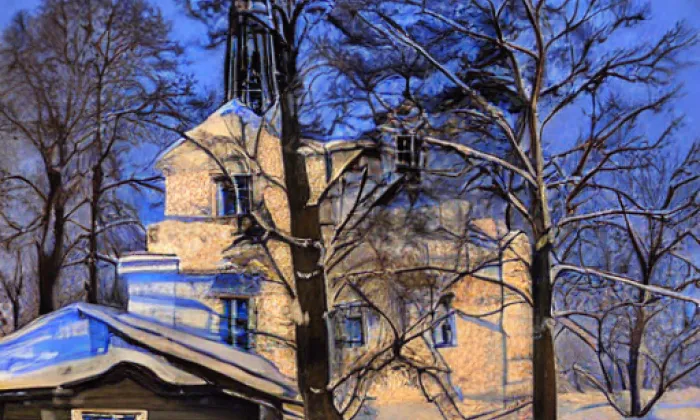 Kostel svatého Mikuláše (Čečovice) – winter