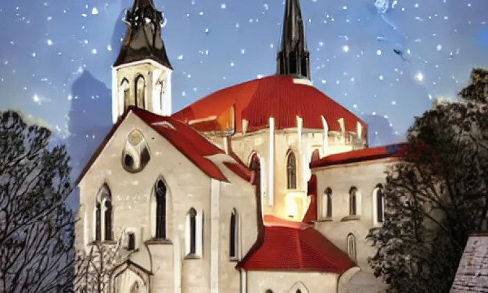 Kostel svatého Mikuláše (Šitbořice) – noc