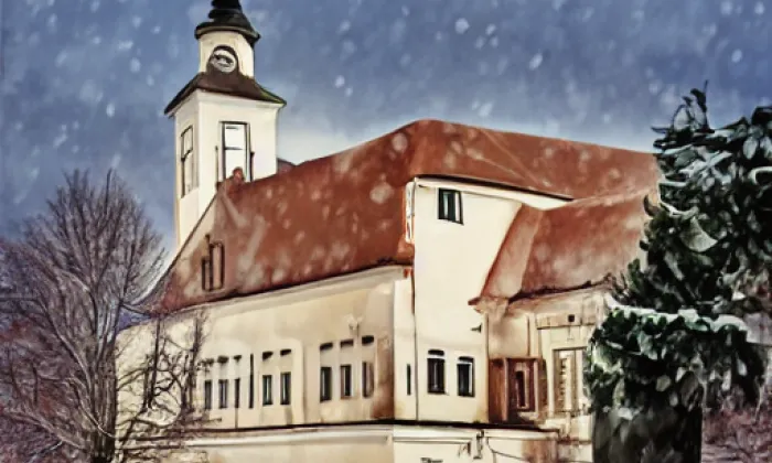 Kostel svatého Mikuláše (Šitbořice) – winter