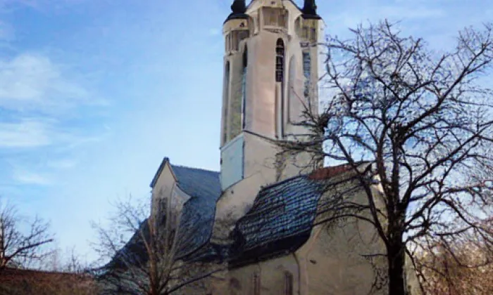 Kostel svatého Mikuláše (Aš) – akvarel