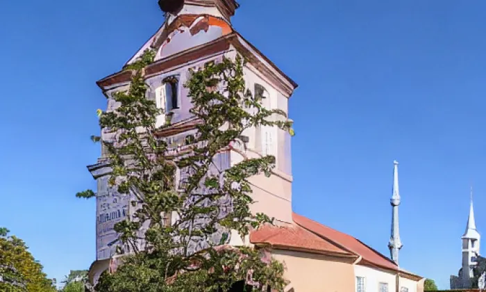 Kostel svatého Mikuláše (Droužkovice) – autumn