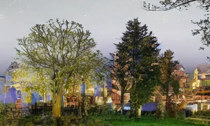 Kostel svatého Mikuláše (Horní Brusnice) – noc
