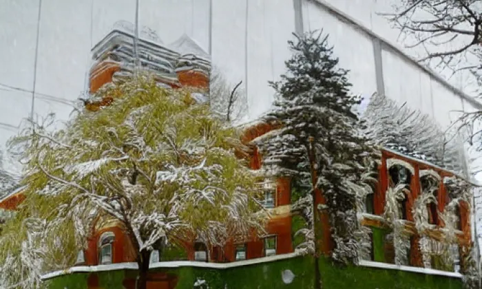 Kostel svatého Mikuláše (Horní Brusnice) – winter