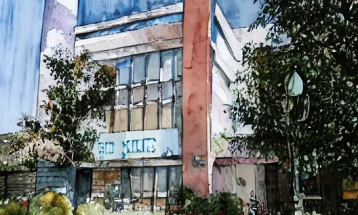 Kostel svatého Mikuláše (Horní Stropnice) – akvarel
