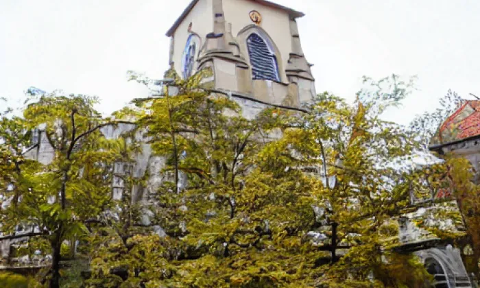 Kostel svatého Mikuláše (Krásná Hora nad Vltavou) – zima