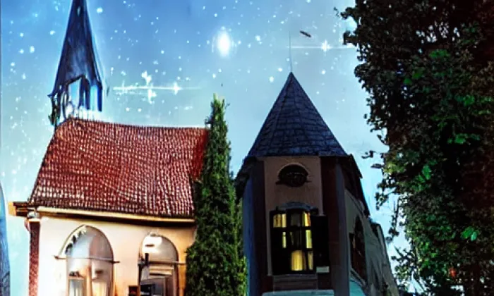 Kostel svatého Mikuláše (Lnáře) – noc