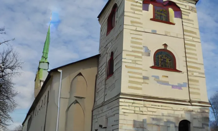 Kostel svatého Mikuláše (Malenovice) – jaro