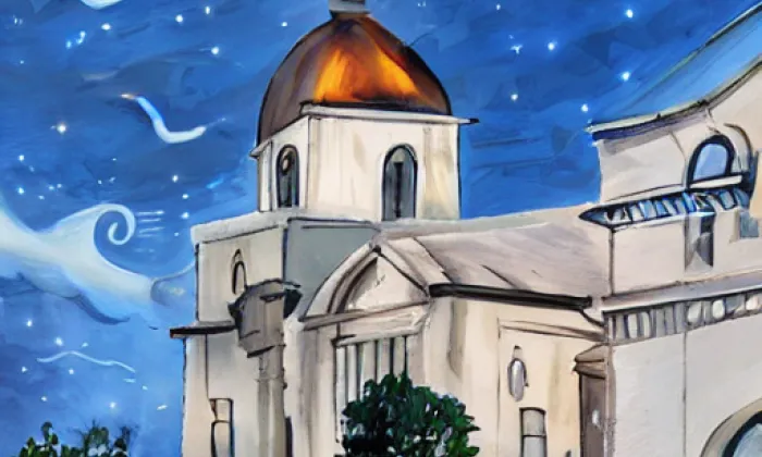 Kostel svatého Mikuláše (Nová Paka) – noc