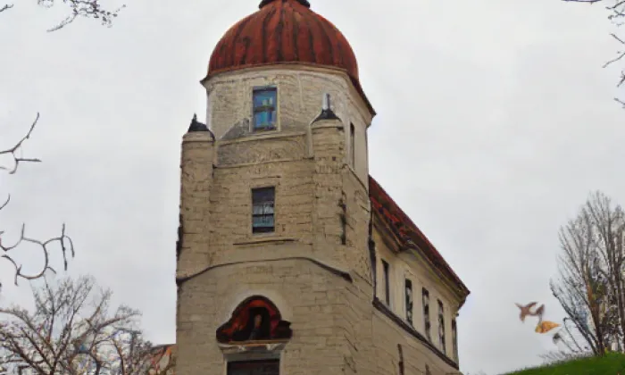 Kostel svatého Mikuláše (Praskolesy) – akvarel