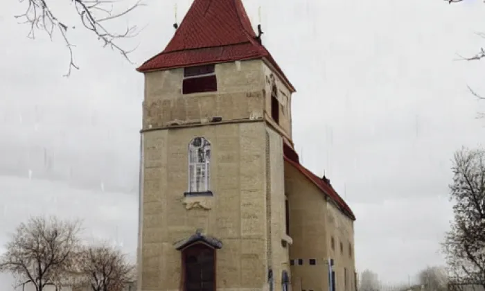 Kostel svatého Mikuláše (Praskolesy) – noc