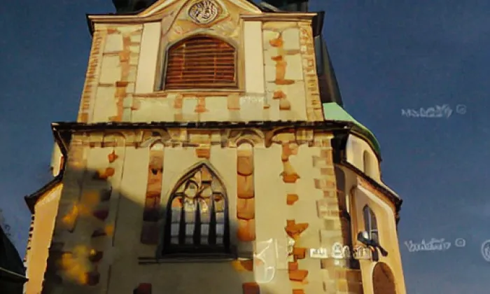 Kostel svatého Mikuláše (Slabce) – podzim
